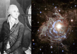 John Goodricke with photo of a Cepheid variable