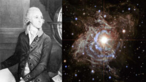 John Goodricke with photo of a Cepheid variable
