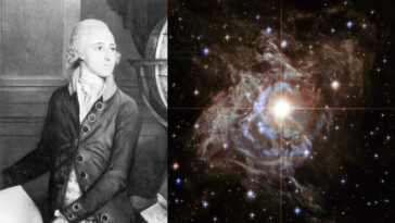 John Goodricke with photo of a Cepheid variable